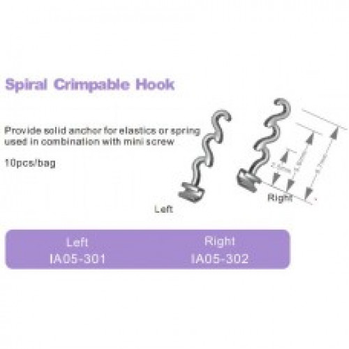 Crimpable hook, Spiral